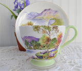 Shelley English Lakes Cup and Saucer England Landscape Richmond 1950s