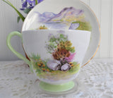 Shelley English Lakes Cup and Saucer England Landscape Richmond 1950s
