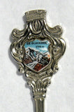 Souvenir Fork Grossglockner Austria Enamel Shield 1950s Silverplate