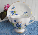 Woodland Violets Queen Anne English Bone China Cup And Saucer 1950s