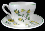 E Wedgwood Cup And Saucer Caroline Yellow Buttercups Ironstone 1950s