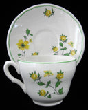E Wedgwood Cup And Saucer Caroline Yellow Buttercups Ironstone 1950s