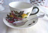 Wedgwood Cup And Saucer Covent Garden Fruit Vintage 1950s Ironstone