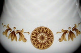 Creamer Wedgwood Gold Medallion Pitcher Cream Milk Jug 1950s Retro Harvest Gold