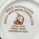 Creamer Wedgwood Gold Medallion Pitcher Cream Milk Jug 1950s Retro Harvest Gold