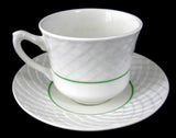 Cup And Saucer Jacqueline Yellow And White Wedgwood 1960s Basket Weave