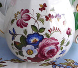 Vintage Ellgreave Floral English Tea Pot Teapot Ironstone 1950s Woods Afternoon Tea