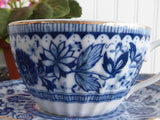 Blue And White Cup And Saucer 1950s Japan Blue Transferware Teacup Porcelain