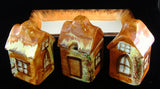 Cottage Ware 5 Piece Set On Tray Price Kensington Salt Pepper Mustard 1950s England