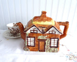 Ye Olde Cottage Cottage Ware Teapot Price Kensington Hand Painted 1950s Large