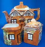 Teaset Cottage Ware Teapot With Cream And Sugar Price Kensington 1950s Cottageware