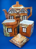 Teaset Cottage Ware Teapot With Cream And Sugar Price Kensington 1950s Cottageware