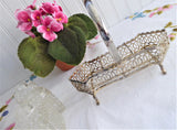 Vintage 8 Piece Salt Pepper Mustard Caddy 1940-1950s Cruet Set Condiments Silver Plate