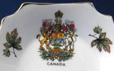 Dish Canada Coat Of Arms English Bone China Elizabethan England 1960s Canadian