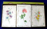 Note Cards Retro Boxed Set Of 18 Embossed Floral Cards With Envelopes Gold 1950s