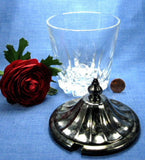Vintage Cut Glass Jam Marmalade Royal Silver Plate Lid 1940s USA