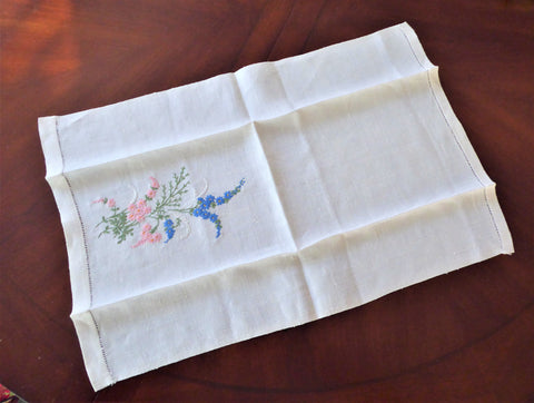 Embroidered Guest Hand Towels, Powder Room Needlepoint Towels