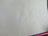 Tea Napkins 6 Off White Red Trim Napkins Luncheon 1950s 14 Inch Holiday