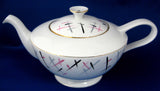 Retro Teapot Royal Standard England Pink Black 1950s Large Bone China