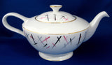 Retro Teapot Royal Standard England Pink Black 1950s Large Bone China