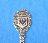 Spoon 1950s St Thomas Virgin Islands Sterling Silver Souvenir Spoon Enamel