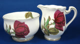 Cream And Sugar English Rose Royal Standard Hand Colored 1950s Creamer