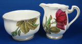 Cream And Sugar English Rose Royal Standard Hand Colored 1950s Creamer