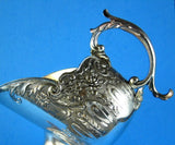 Sugar Scuttle Silver Sugar Bowl Floral Vintage 1950s Fancy Gold Washed