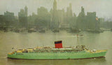 Tea Strainer MS Caronia Cunard White Star Ocean Liner 1950s Enamel Finial