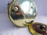 Tea Tin Round Barrel Floral Vignettes Tea Caddy Meister 1950s Biscuit Tin