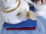 Royal Chelsea Teapot 18th Century Couple Romantic Fancy Hand Painted 1950s