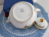 Royal Chelsea Teapot 18th Century Couple Romantic Fancy Hand Painted 1950s