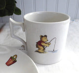 Childs Plate And Mug Teddy Bears With Pudding James Kent England 1950s Nursery Characters