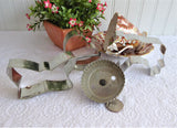 Tin Cookie Cutters Biscuit Nickel Vintage Set Of 4 Butterfly Cow Heart Strap Biscuit Green Handle