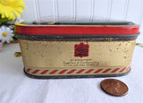 Kitten English Tin Tea Toffee Tin Sharp's England 1940s Cat And Flower Basket