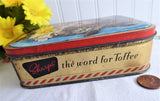 Kitten English Tin Tea Toffee Tin Sharp's England 1940s Cat And Flower Basket