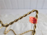 Teacup Display Stand 1950s Twisted Gold Wire Original Sticker Japan Cup And Saucer Stand