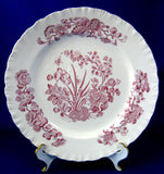 Wedgwood Plate Mulberry Transfer Floral Queens Ware Lunch Plate 1950s Purple Transfer