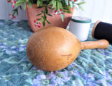 Vintage Sock Darning Handled Egg Wood Darner 1950 Sewing Tool Fruitwood