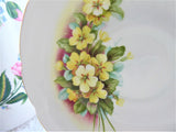 Yellow Primroses Cup And Saucer 1950s Royal Kendall Floral Bone China