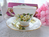 Yellow Primroses Cup And Saucer 1950s Royal Kendall Floral Bone China