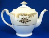Teapot Vintage Noritake Cream Bands Heavy Gold Encrusted Floral 3 Cup 1940s