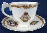 Cup and Saucer Queen Elizabeth II Coronation Crown Handle Radfords 1953