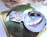 Queen Elizabeth II 1953 Coronation Tea Caddy Spoon Tea Scoop Chrome Cipher Crown