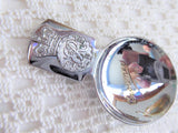 Queen Elizabeth II 1953 Coronation Tea Caddy Spoon Tea Scoop Chrome Cipher Crown