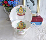 Queen Elizabeth II Coronation Cup And Saucer Rosina 1953 English Bone China
