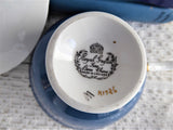 Royal Grafton Blue Floral Center Cup And Saucer 1957-62 English Bone China