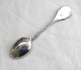 Sterling Silver Spoon Mappin And Webb Enamel Thistle Finial Scotland Souvenir 1959