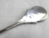 Sterling Silver Spoon Mappin And Webb Enamel Thistle Finial Scotland Souvenir 1959