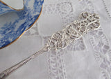 Fancy Swedish Sterling Silver Serving Spoon 1959 Eriksson Gösta Reticulated Handle